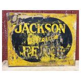 Jackson Fence Flange Sign