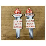 (2) Clean Restrooms SSP Signs