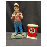 (2) IH Boy w/Tractor + Clock