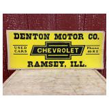 Chevrolet Denton Motor Co. Sign