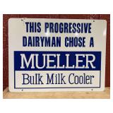 Mueller Bulk Milk Cooler SST Sign