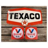 (3) Texaco + Valvoline Signs