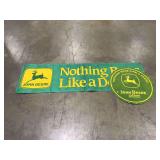 (2) John Deere Banner + Sign