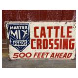 Master Mix Feeds Cattle Crossing SST Sign