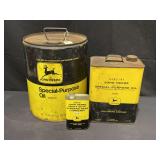 (3) John Deere Oil Cans