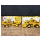 (2) 1/50 Caterpillar 12G Grader + 966D Wheel Loader NIB NZG