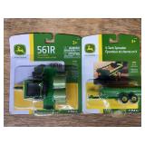(2) 1/64 John Deere Baler + Spreader NIB Ertl
