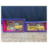 (2) 1/50 Caterpillar 12F Grader + Liebherr 921 Excavator NIB Gescha