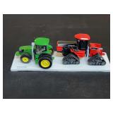 (2) 1/64 John Deere 7715R + Case-IH Quadtrac