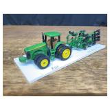 (2) 1/64 John Deere 8420 + 550 Mulch Master Ertl