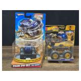 (2) Bigfoot + Blue Thunder Monster Trucks NIB Hot Wheels