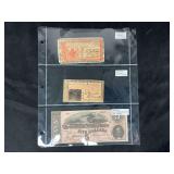 Lot of 3 Historical Paper Money Notes 1776 to 1864