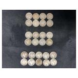 Lot of Mercury Dimes, various years