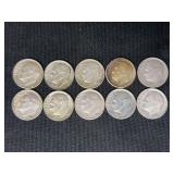 Various Years Roosevelt Dime Lot