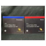 2011 United States Mint Uncirculated Coin Set Lot