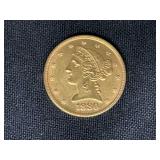 1880 Liberty Head Half Eagle