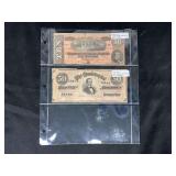 1864 Confederate States of America 2 notes