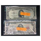 Various Years United States Notes Silver Certificate Lot