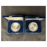1997 and 2001 American Eagle Silver Dollar 2-Coin Set (P, W Mint Marks)