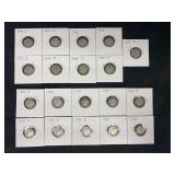 Various Years Roosevelt Dime Lot