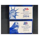 2004 United States Mint Proof Set and 50 State Quarters Proof Set Lot S Mint