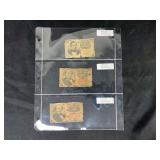 1874-1876 Fractional Currency Notes Lot of 3