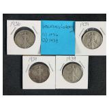 Walking Liberty Half Dollar Lot various years