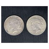 1923 and 1935 Peace Dollars