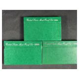 Various Years US Proof Set Lot with 1994, 1995, and 1996 Mint Marks S