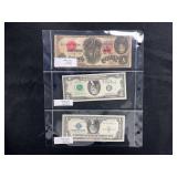 3-Piece US Paper Money Lot Various Years