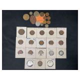 Lot of Various Years International Coin and Token Assortment