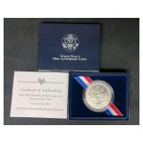 1991-1995 World War II 50th Anniversary Commemorative Silver Dollar D