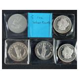 Various Years Silver Trade Unit And Siltex Inc Silver Rounds Lot