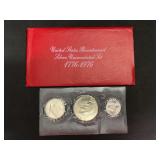 1776-1976 Bicentennial Silver Uncirculated Set 3 Coins