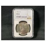 1923 Peace Dollar MS 62 NGC