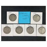 1945 Walking Liberty Half Dollar Lot