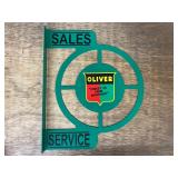 Oliver Sales + Service Flange Sign