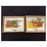 (2) Oliver + AC Tractor Ortho Prints