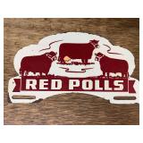 Red Polls License Plate Topper