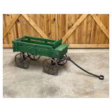 Wooden Wagon w/Cast Iron Wheels