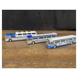 (3) Greyhound Buses