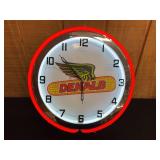 Dekalb Neon Clock NIB