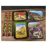 (6) John Deere Trays + Shelves
