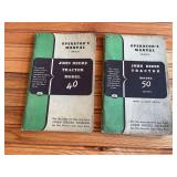 (2) John Deere 40 + 50 Tractor Operators Manuals