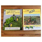 (2) John Deere 420 Tractor Sales Literature