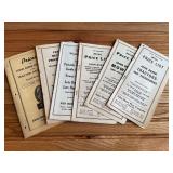 (6) 1937 John Deere Price Lists