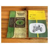 (2) John Deere H Tractor Operators Manuals