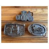 (3) John Deere Belt Buckles