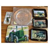 (6) John Deere Plate, Trays, Trivet, License Plate