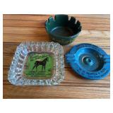 (3) John Deere Ashtrays